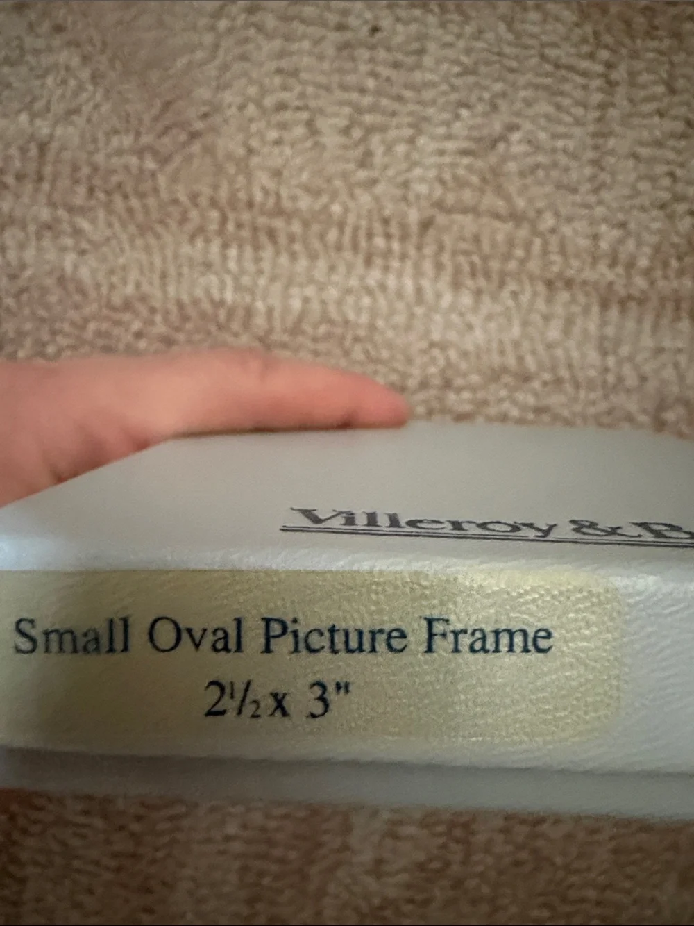 Villeroy & Boch Marbleized Pink and Cream Oval Photo Frame set of 4